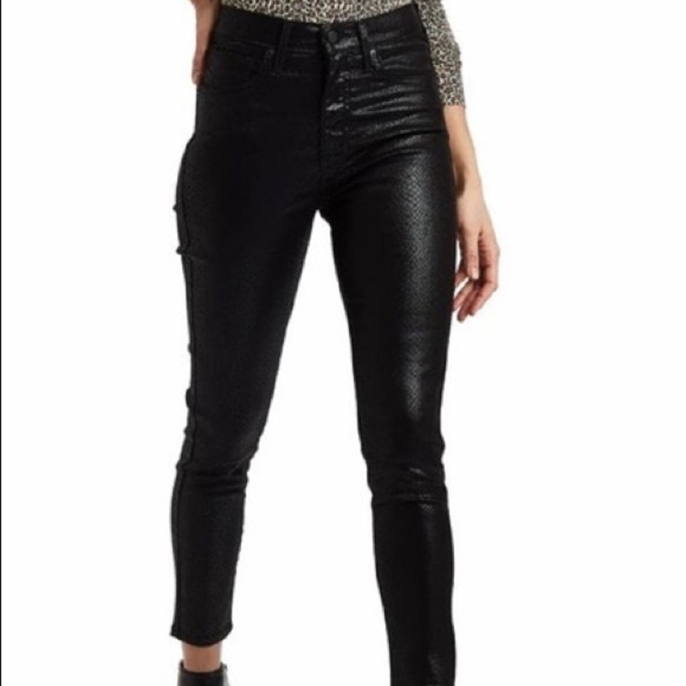 Leather coated Levi’s jeans